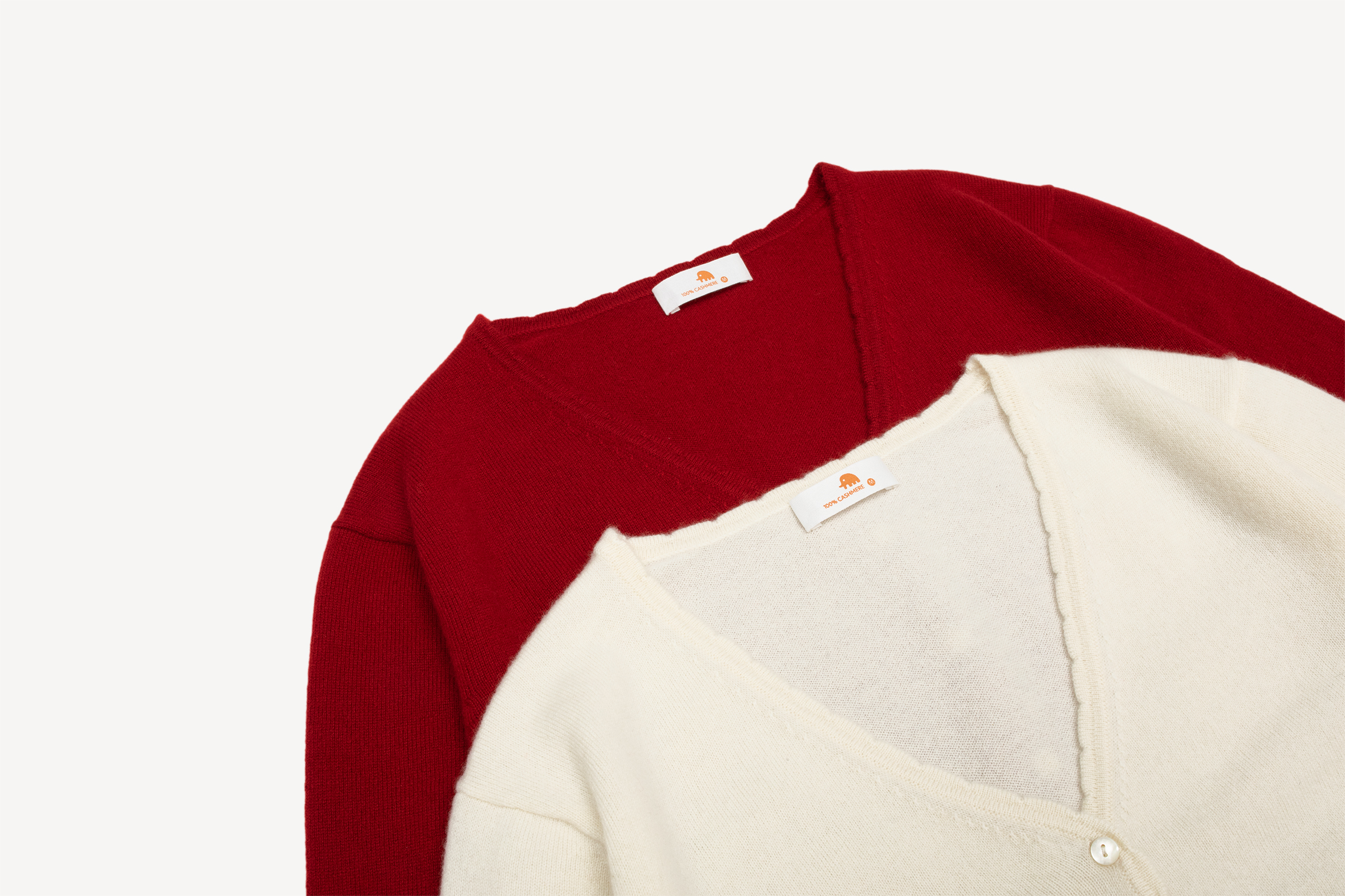 小金象 BABY CASHMERE 100% 复古浪漫 女12针薄款花边V领长袖开衫