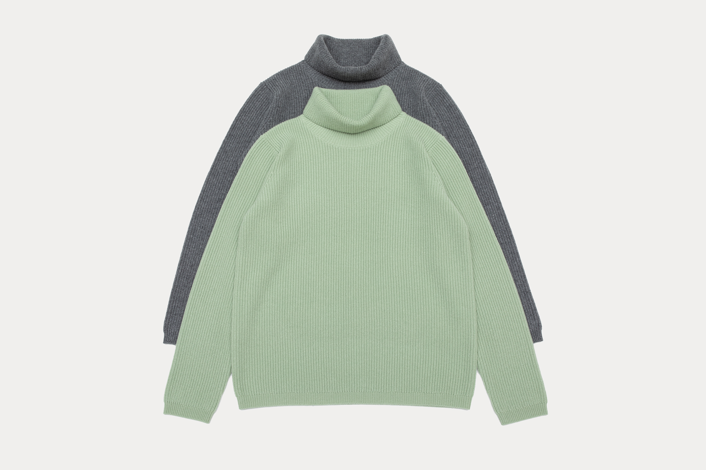 小金象 山羊绒100% 雅致浪漫女9针加厚单元宝两翻高领长袖套头衫