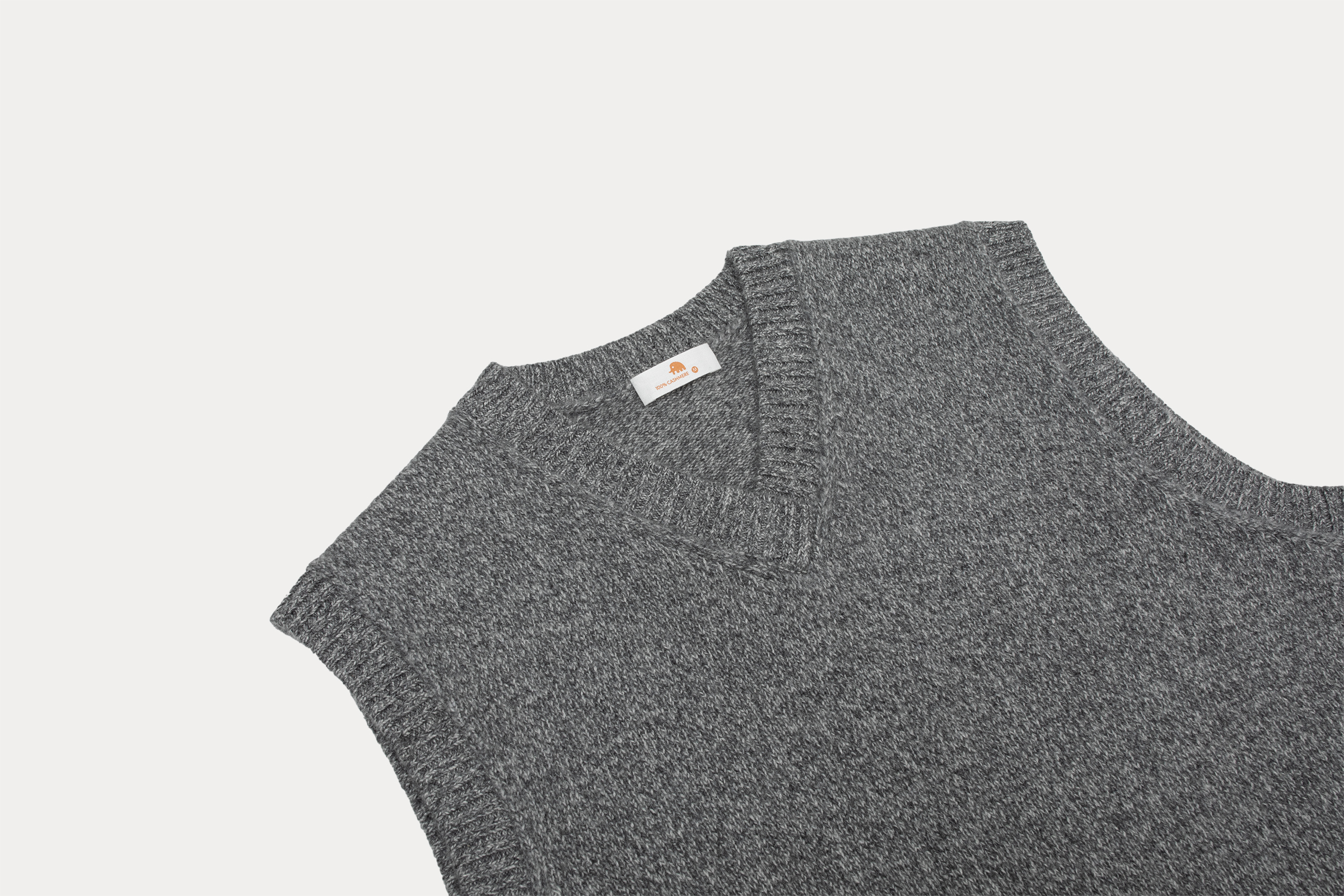 小金象 山羊绒100% 男7针6/26支加厚交叠V领基础通勤套头保暖背心