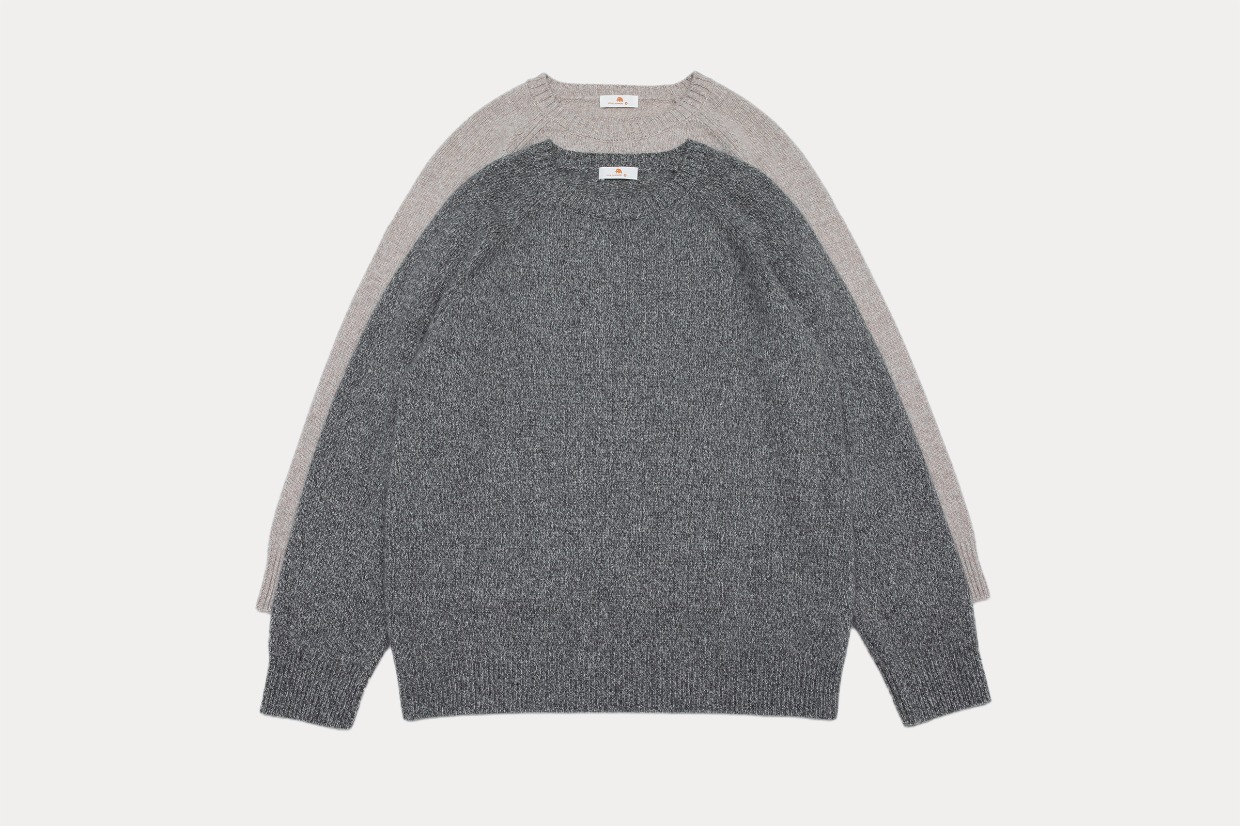 小金象 山羊绒100% 男7针6/26支加厚休闲通勤圆领插肩袖套头衫