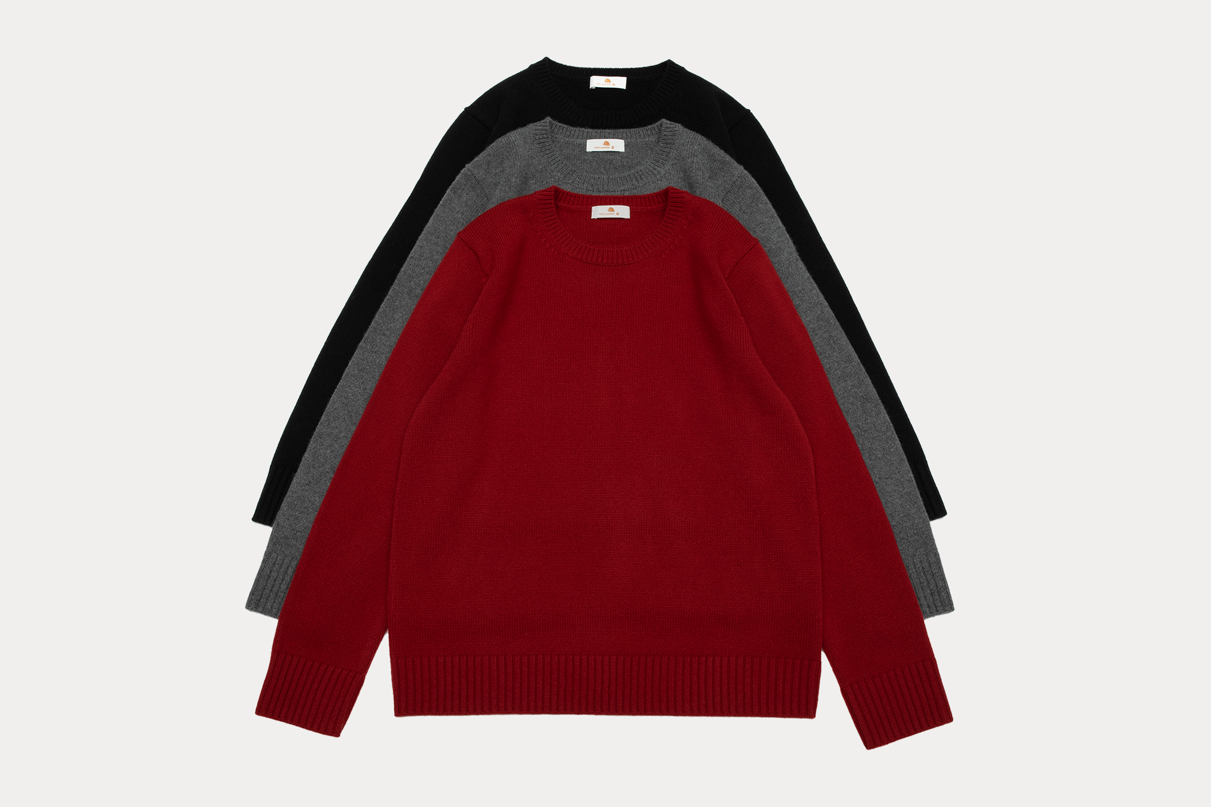 小金象 BABY CASHMERE 100% 女7针3根纱加厚基础通勤小圆领套头衫