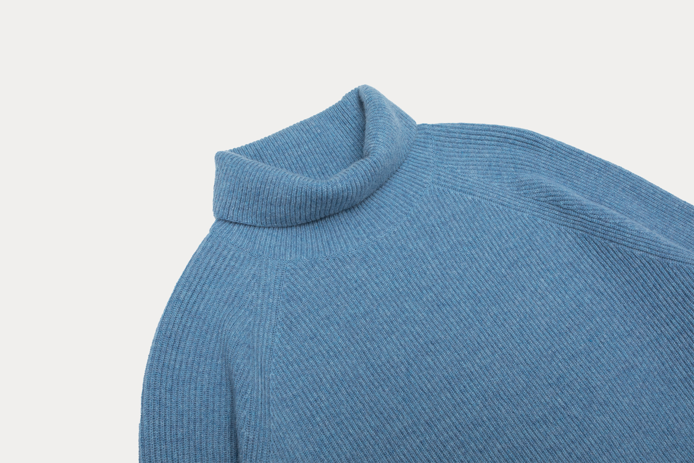 小金象山羊绒100%男12针中厚休闲通勤双元宝两翻高领插肩袖套头衫