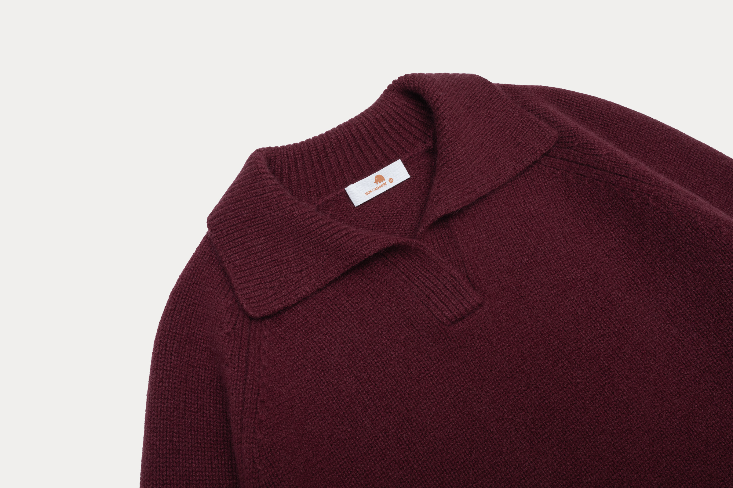 小金象 山羊绒100% 女5针4根纱加厚通勤半开Polo领插肩长袖套头衫