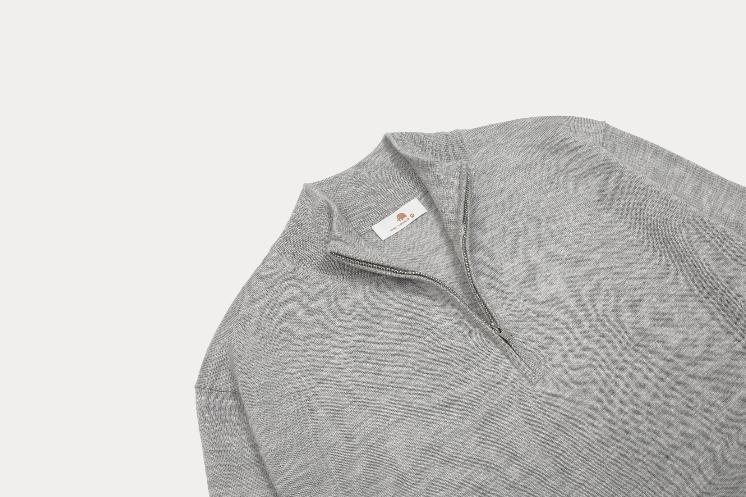 小金象 山羊绒100% 男春秋精纺2/60支2根纱半开拉链半高领套头衫