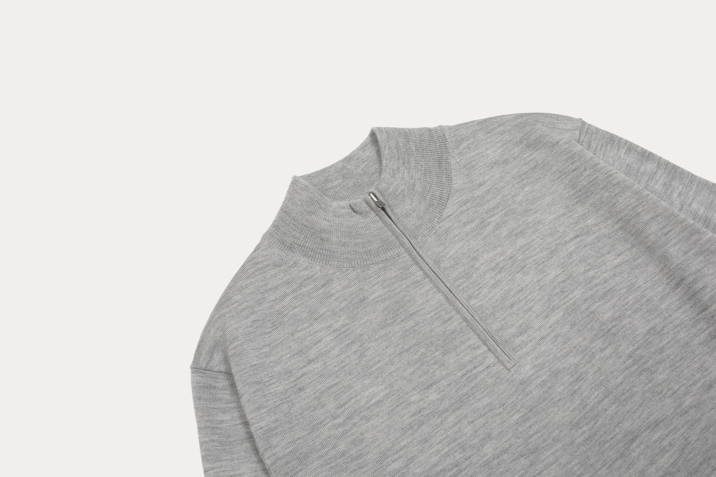 小金象 山羊绒100% 男春秋精纺2/60支2根纱半开拉链半高领套头衫