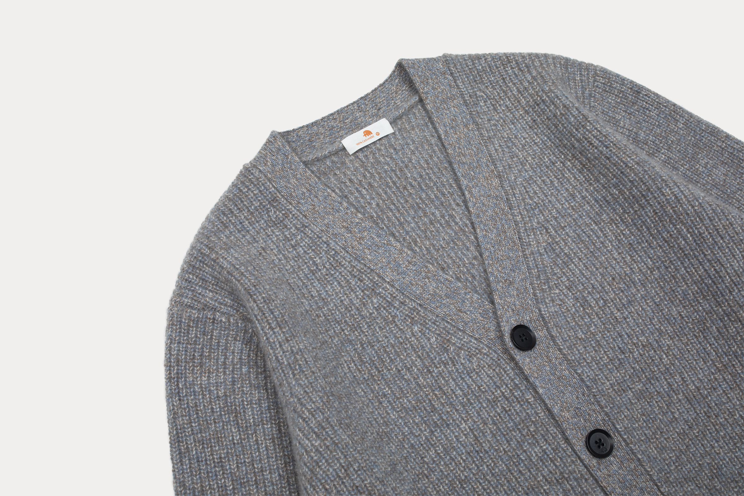 小金象山羊绒100%男7针6/26支单元宝加厚休闲通勤V领纽扣开衫外套