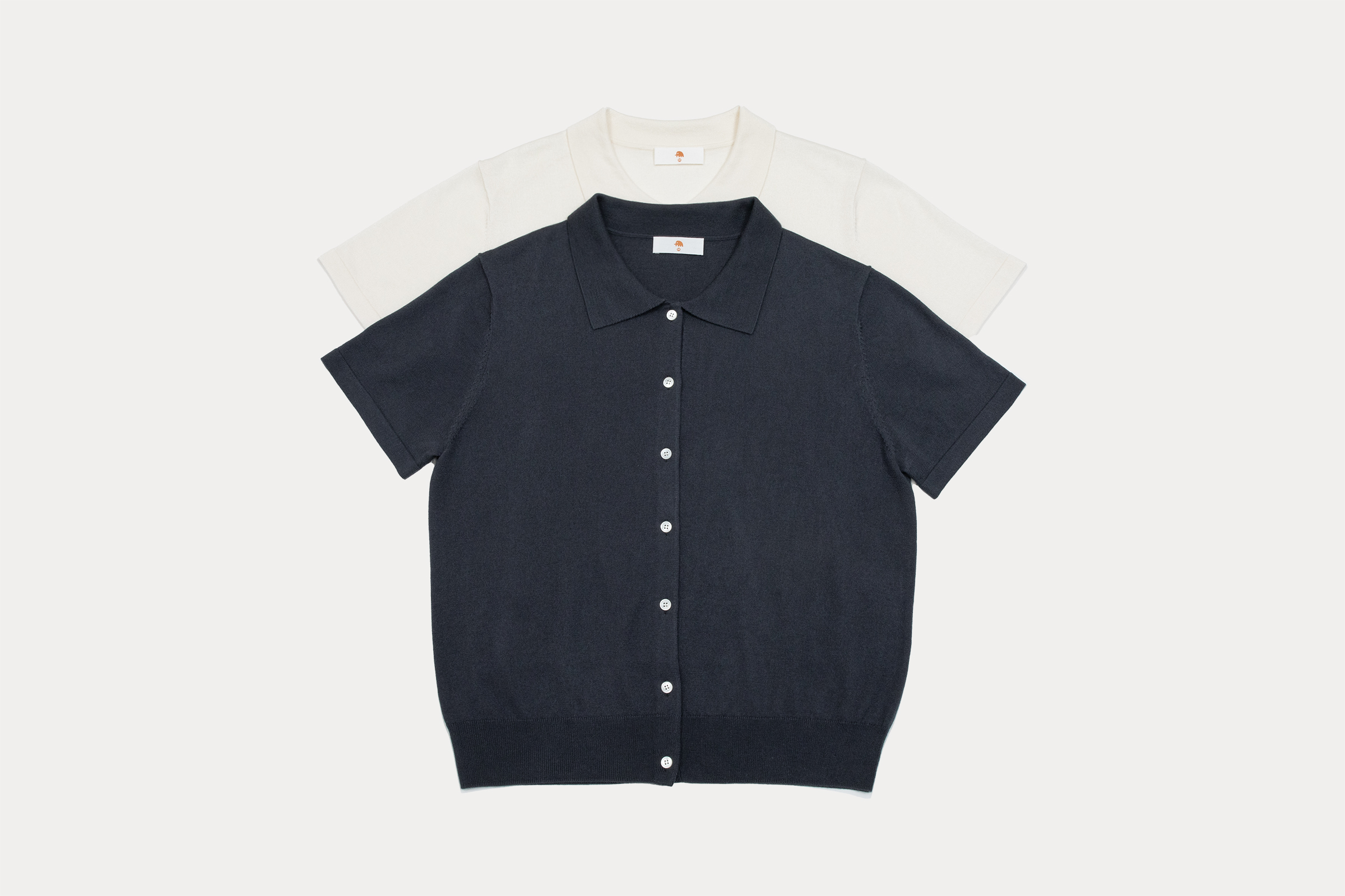 小金象 真丝85%山羊绒15% 女春夏质朴自然Polo翻领针织短袖开衫