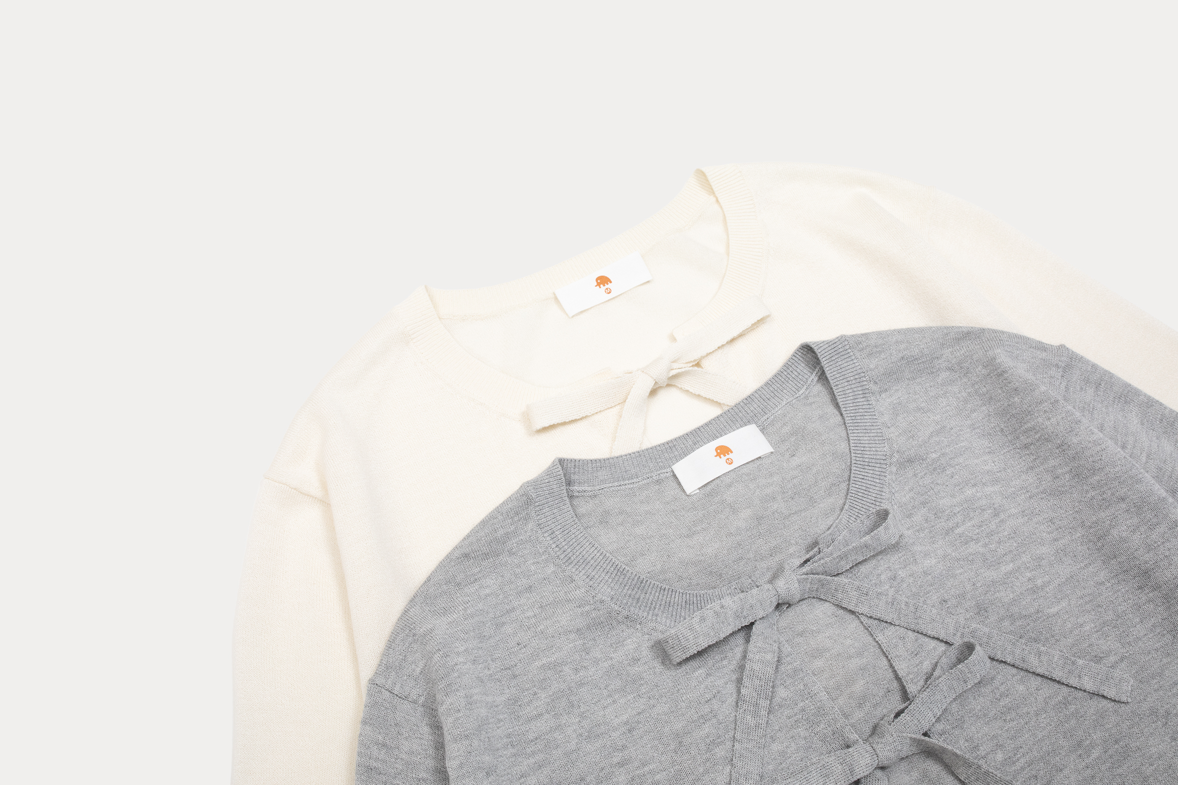 小金象真丝85%山羊绒15%自在松弛女春夏高捻圆领系带短款长袖开衫