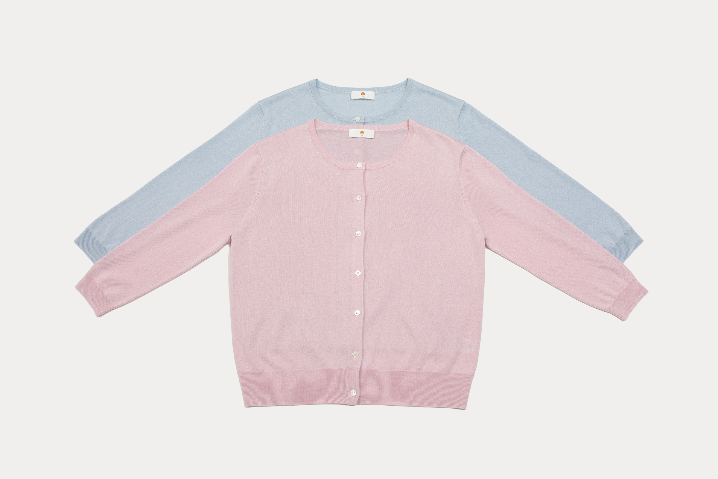 小金象 真丝85%山羊绒15%女春夏轻薄舒适通勤圆领7分袖空调短开衫