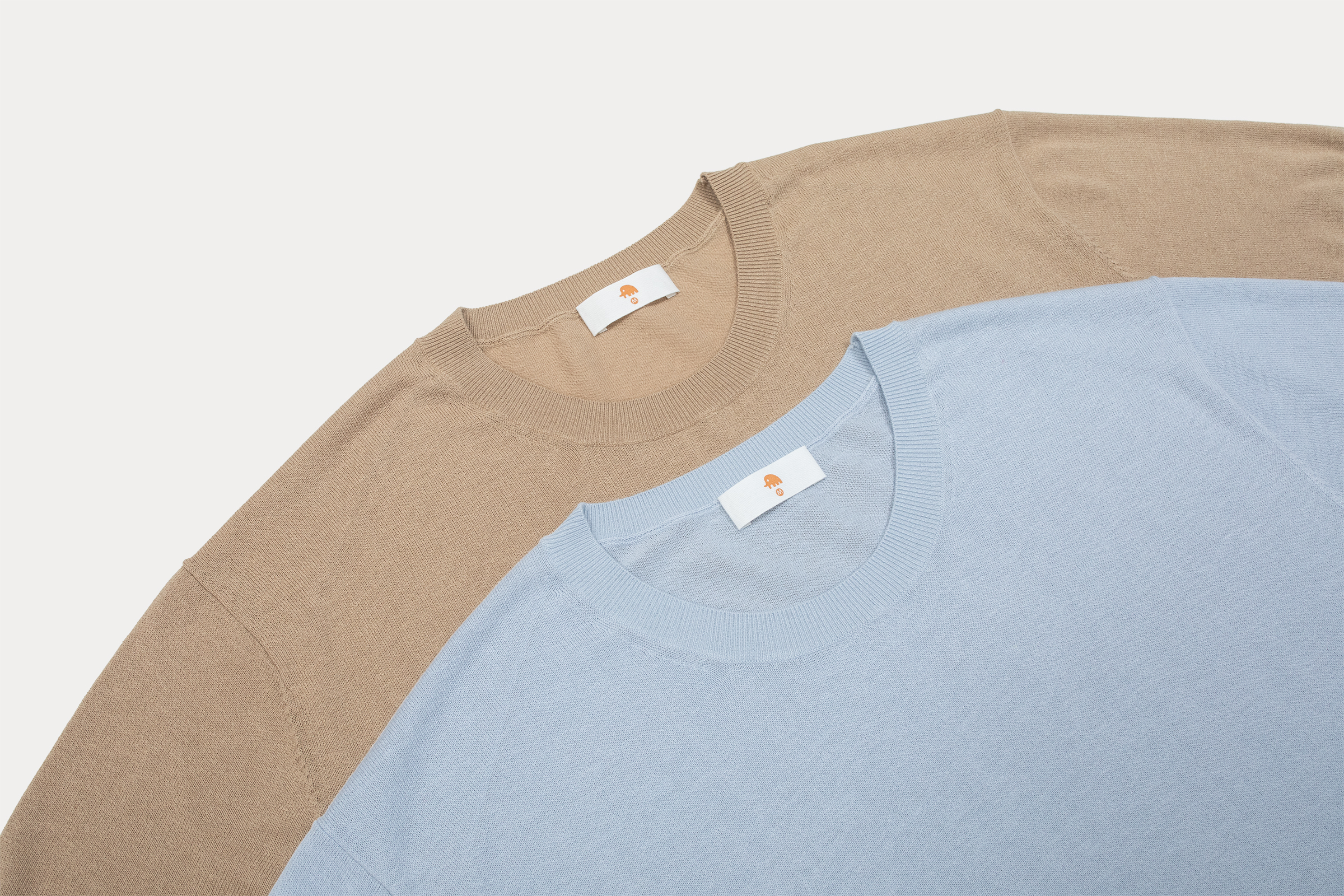 小金象 真丝85% 山羊绒15%男春夏轻薄高捻圆领基础通勤短袖套头衫