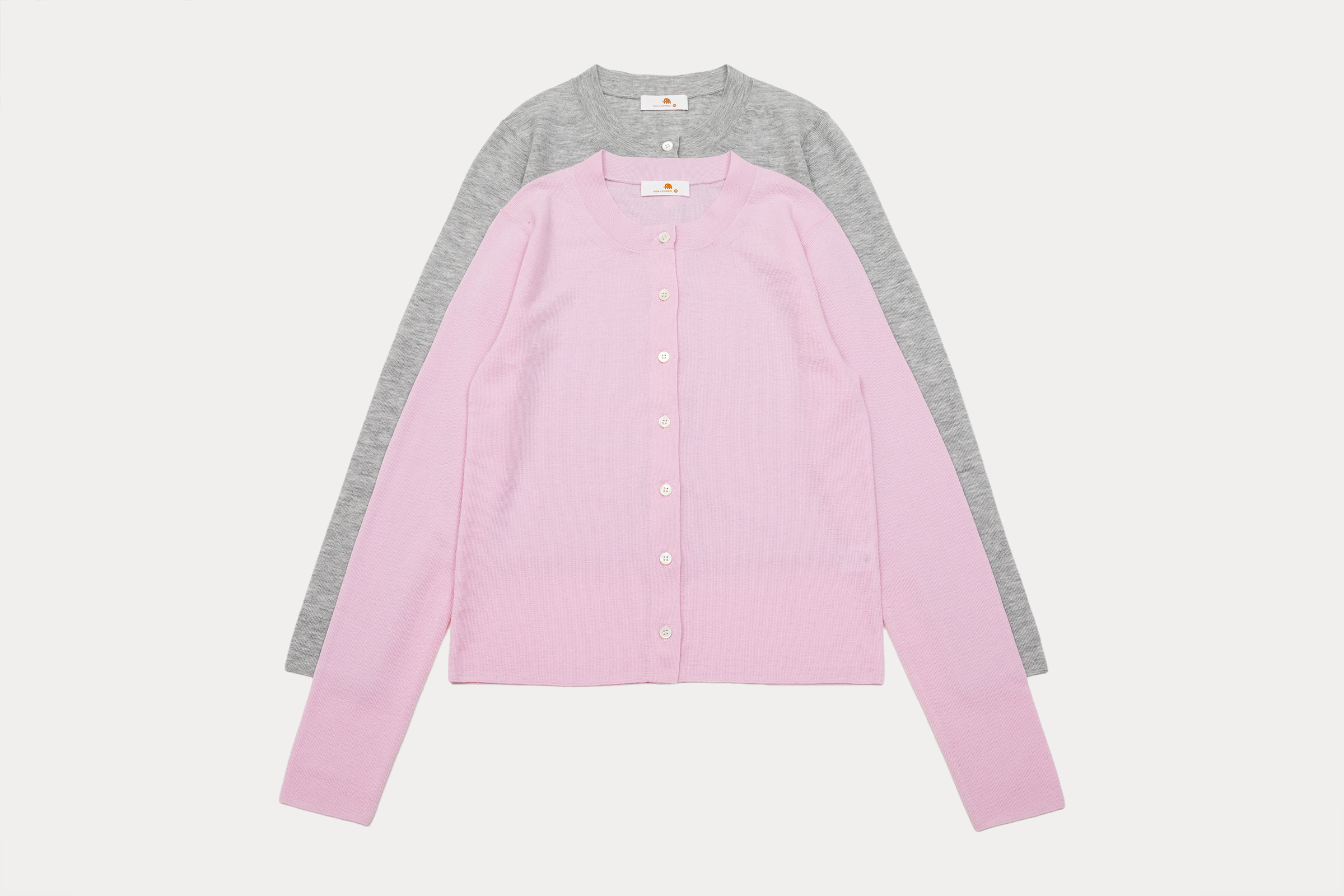 女2股60支1根四平组织精纺圆领长袖开衫