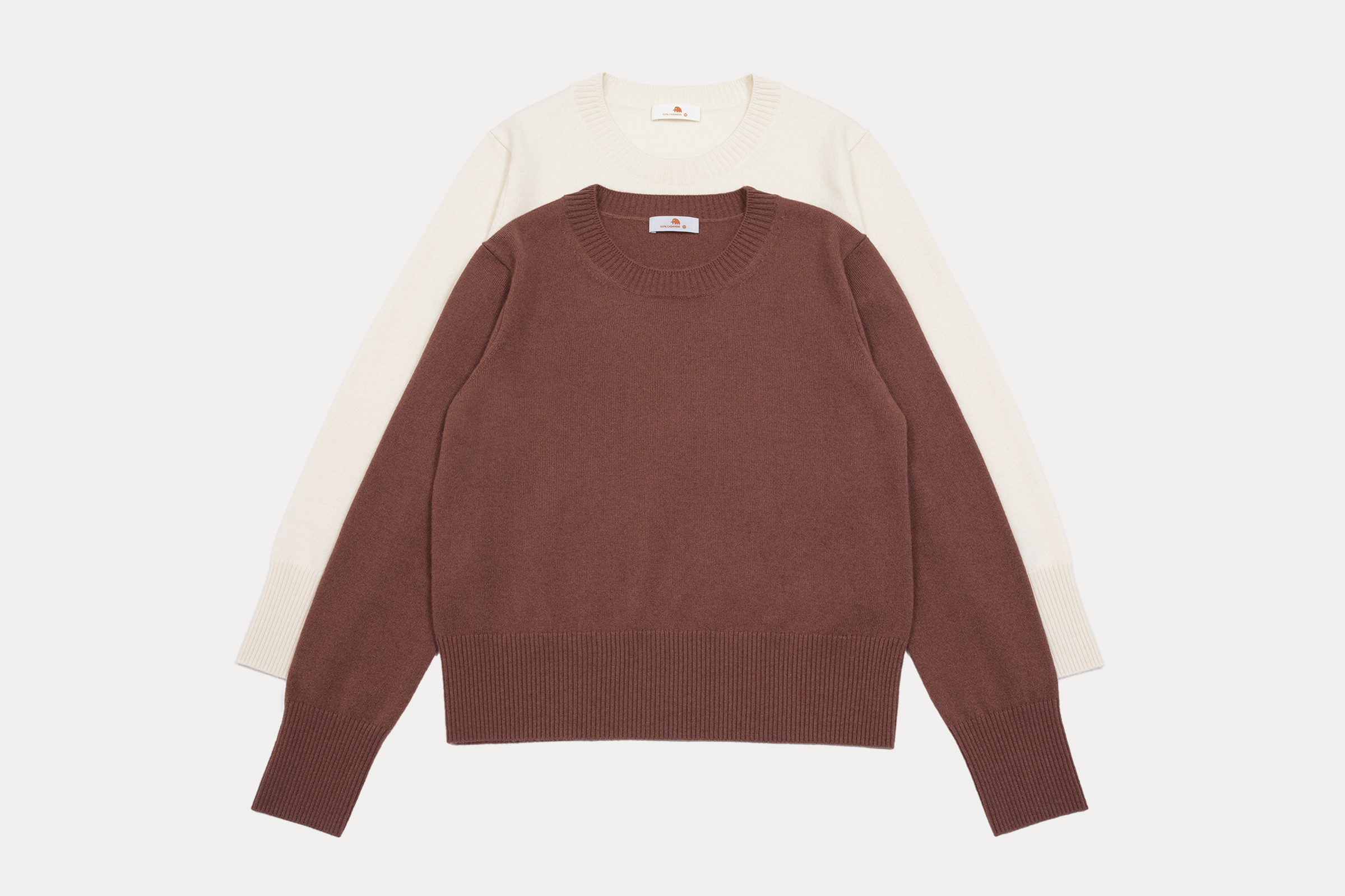 小金象 山羊绒100% 复古优美女12针薄款高腰短款圆领长袖套头衫