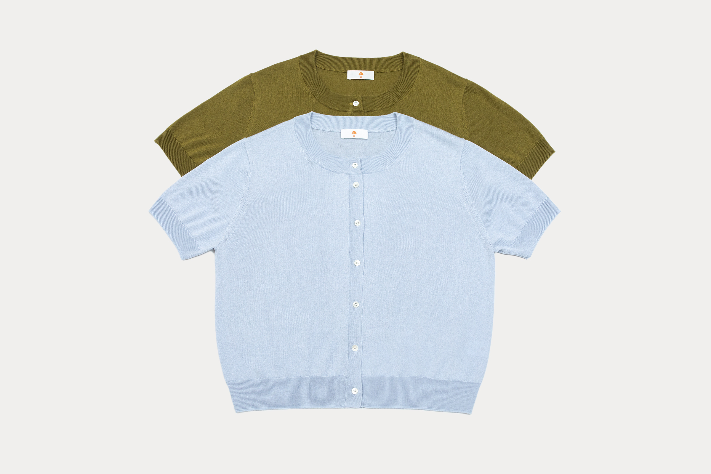 小金象 真丝85% 山羊绒15% 女春夏轻薄基础通勤圆领针织短袖开衫