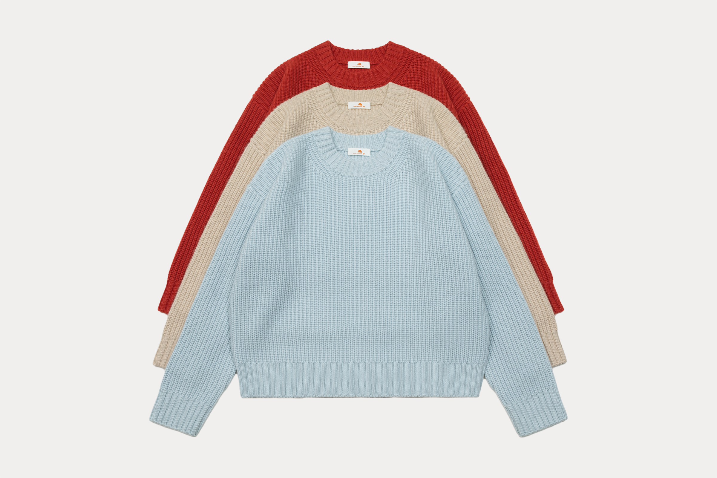 女5针4根纱单元宝粗面落肩袖圆领套头衫