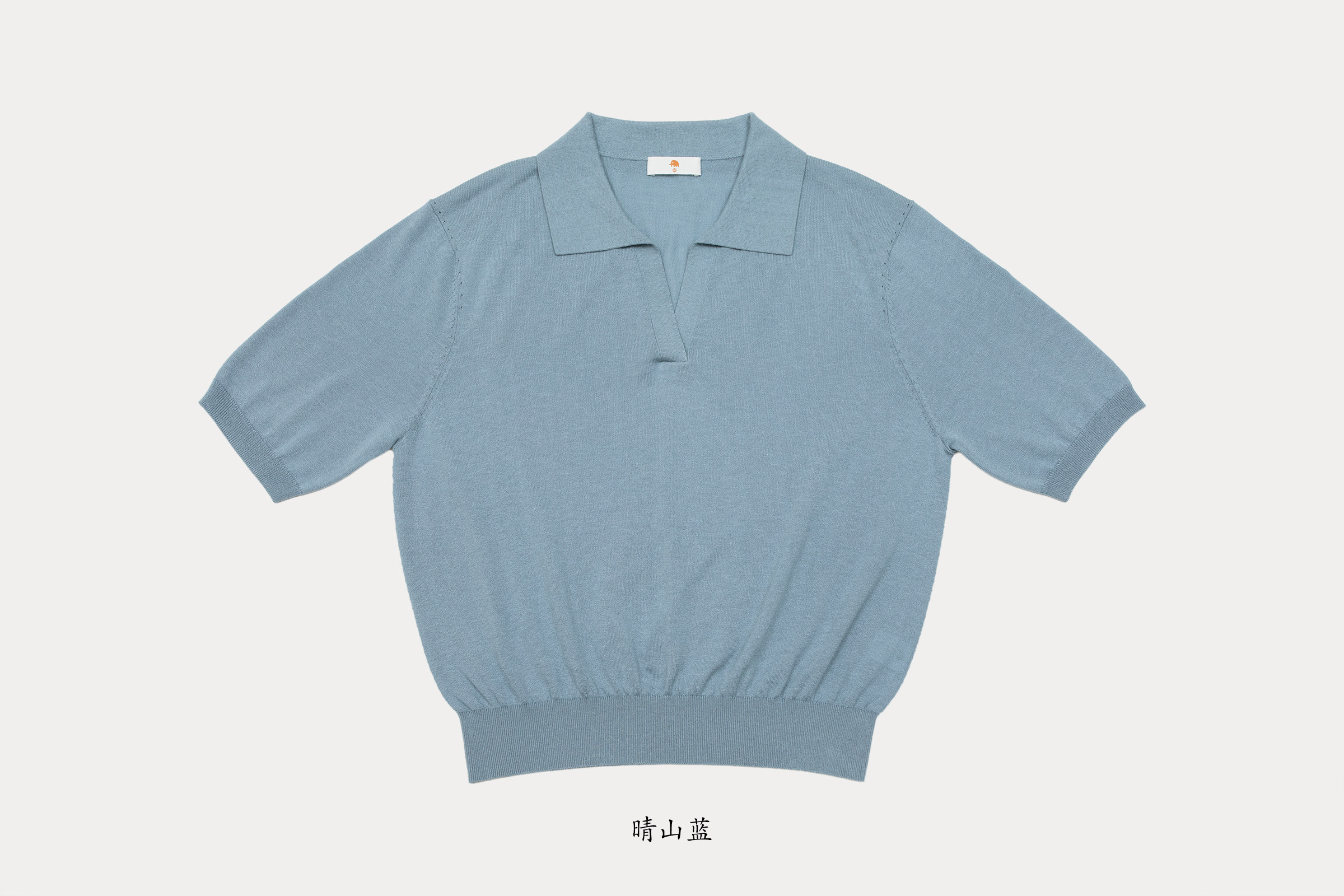 小金象真丝85%山羊绒15%高捻女春夏休闲通勤海鸥领宽松短袖Polo衫