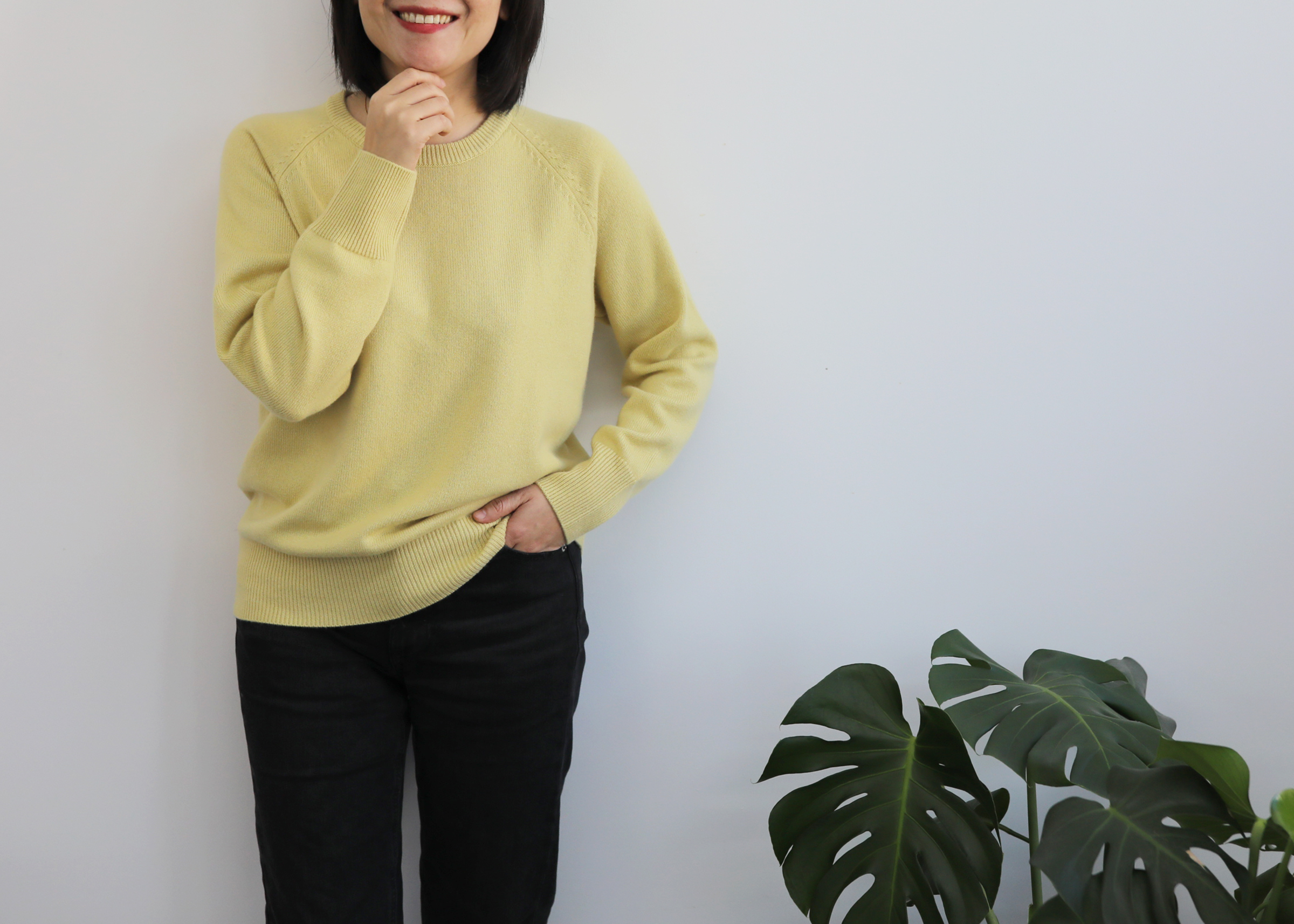 小金象 - BABY CASHMERE100% - 女9针中厚经典插肩袖圆领 康赛妮