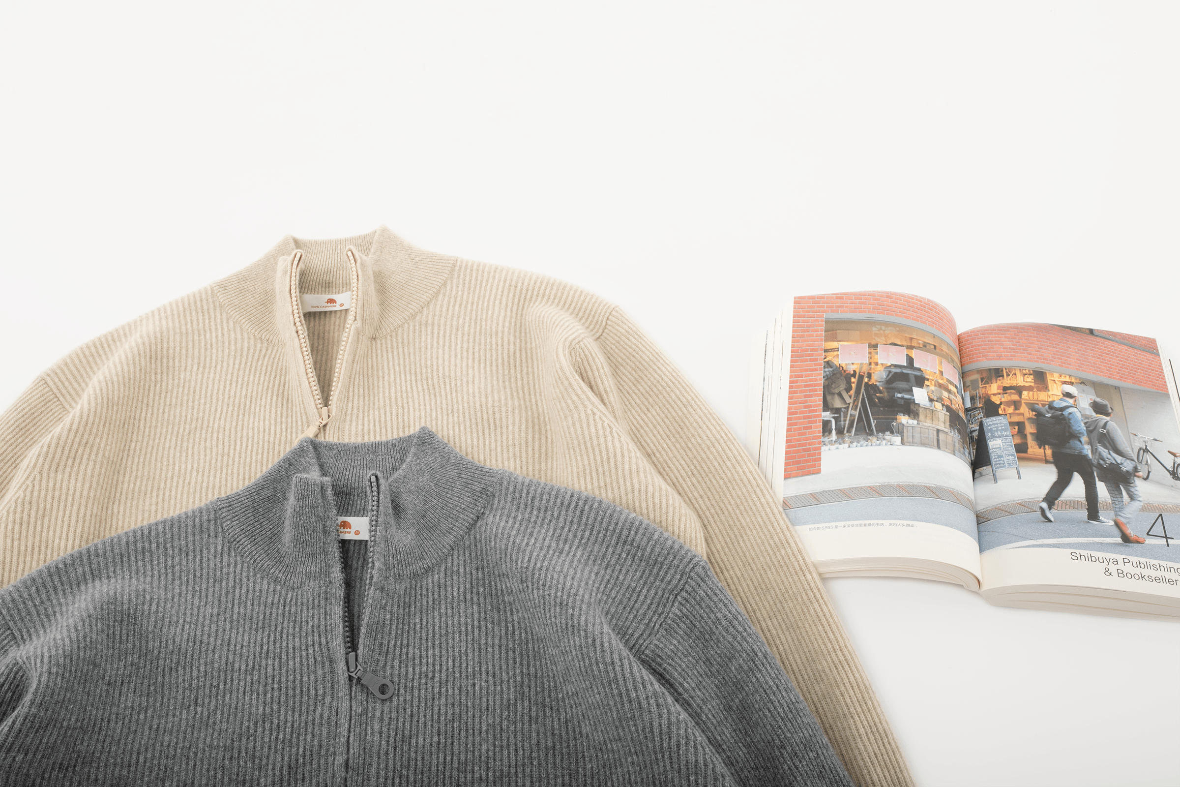 小金象 山羊绒100% - 男秋冬中厚半高拉链竖领针织套头衫  康赛妮