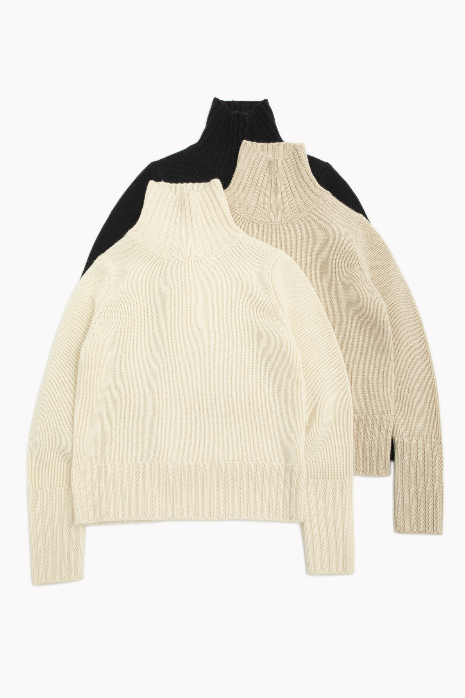 小金象 -山羊绒100% -女3针5根纱修身加厚高领竖领羊绒毛衣康赛妮