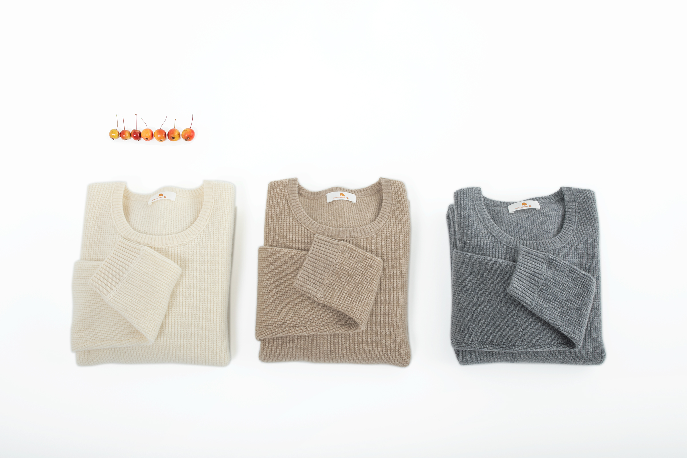 小金象 CASHMERE 100%-男秋冬中厚特殊元宝针休闲通勤圆领长袖衫