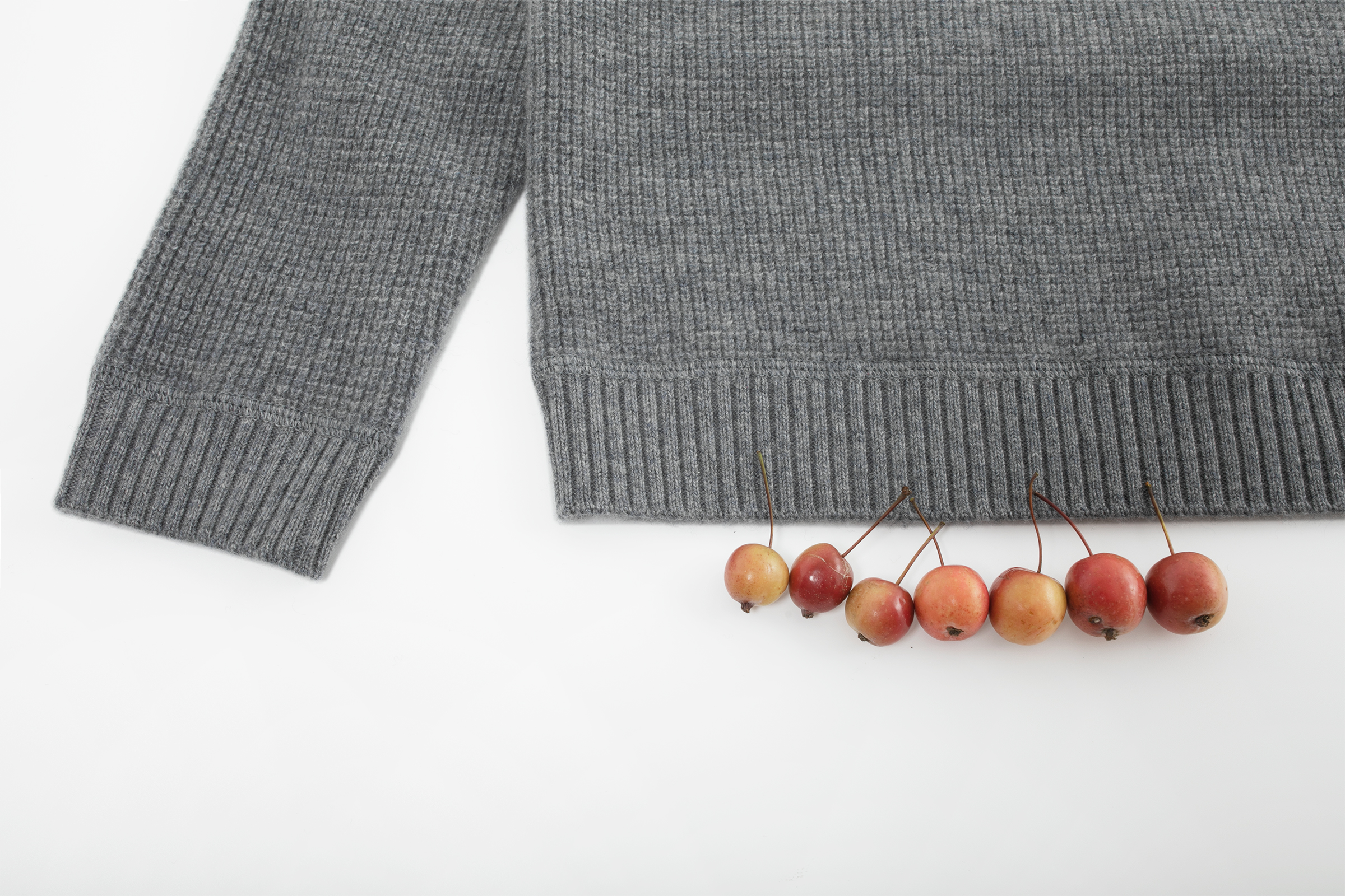 小金象 CASHMERE 100%-男秋冬中厚特殊元宝针休闲通勤圆领长袖衫