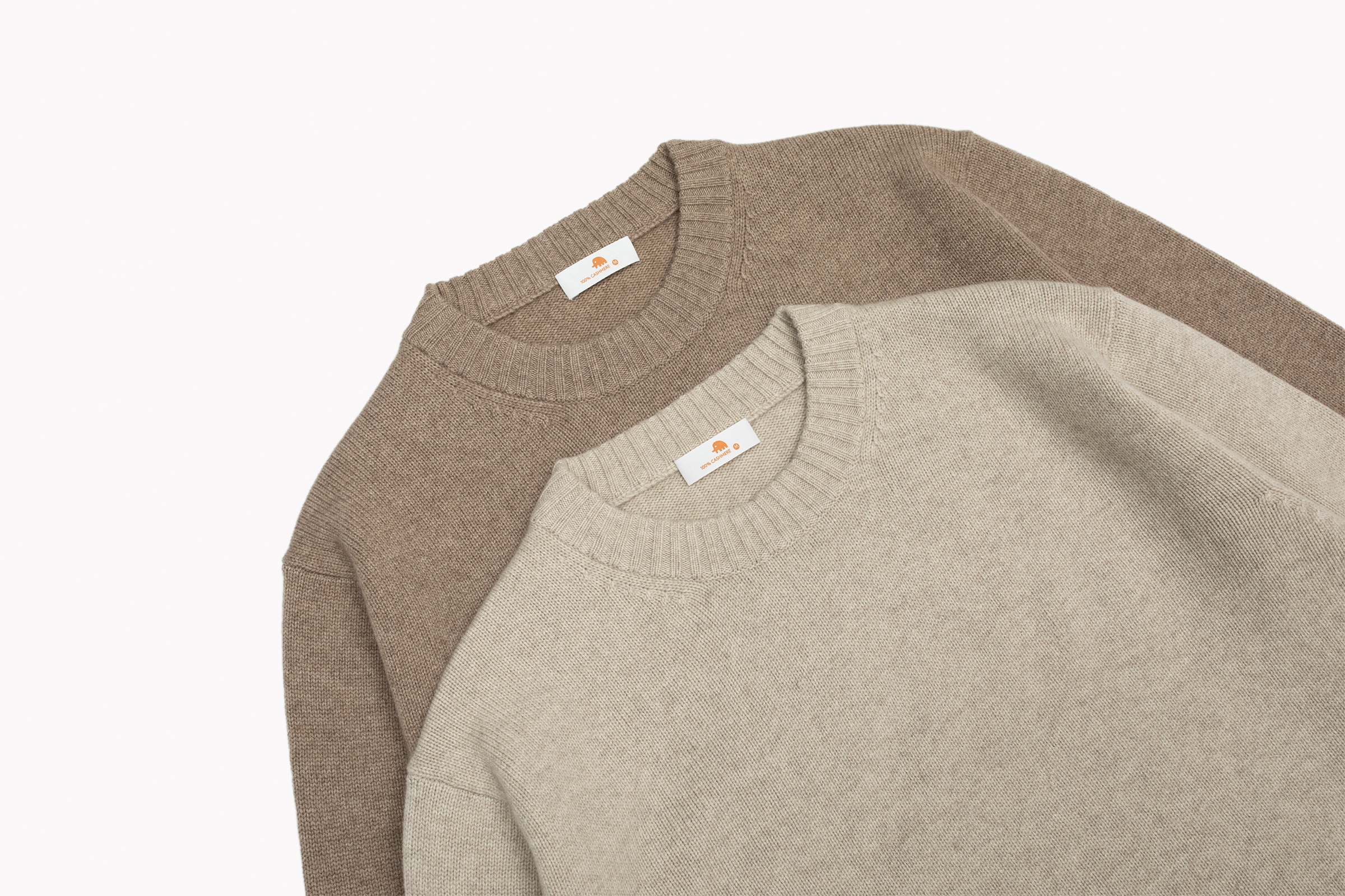 小金象 BABY CASHMERE 100% 男7针3根纱加厚小山羊绒圆领宽松套头