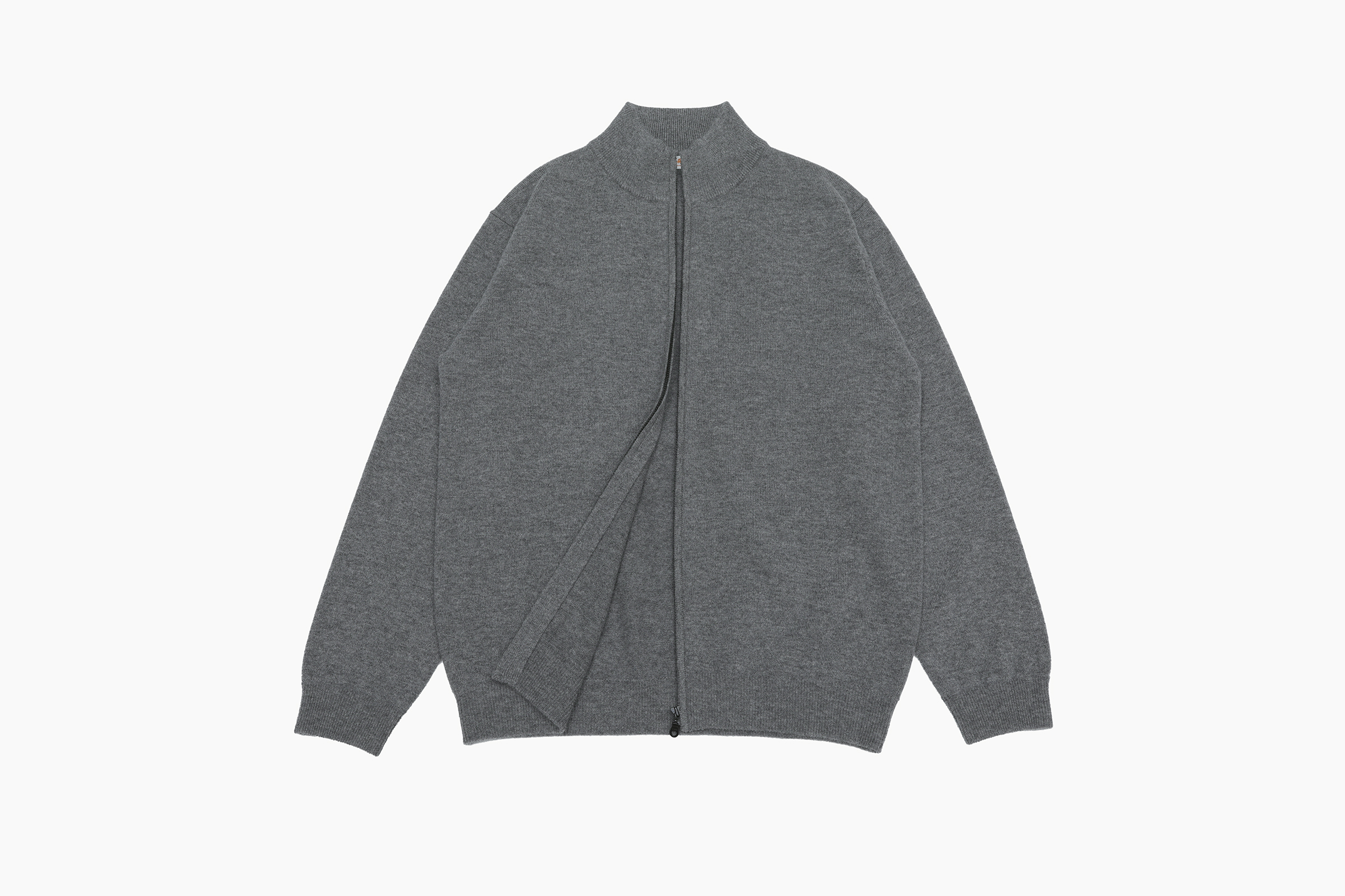 小金象 山羊绒100%  男2/36支加密中厚半高领保暖拉链开衫康赛妮