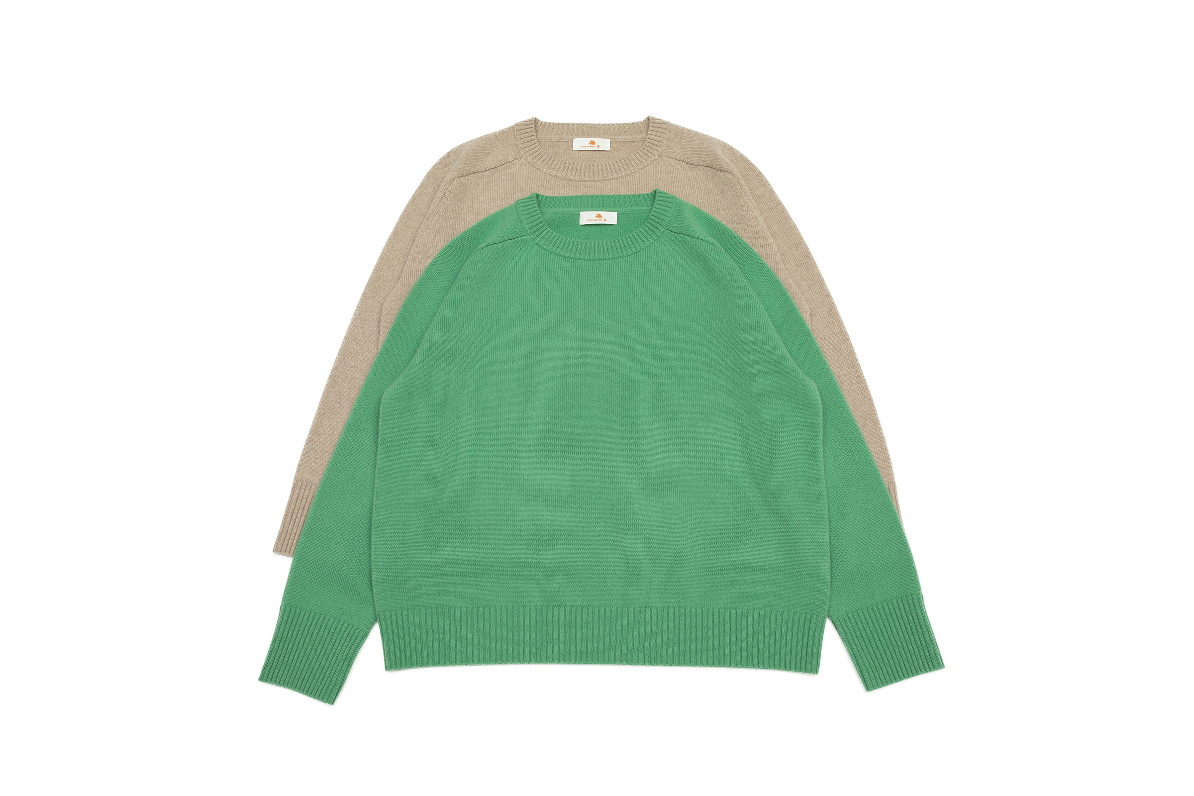 小金象 - 山羊绒100% 女9针加密中厚宽松圆领马鞍肩长袖套头衫