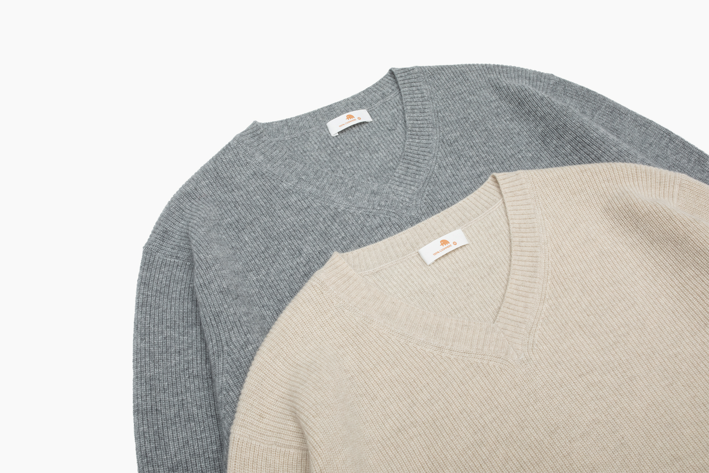 小金象 山羊绒100% 松弛亲和 男中厚元宝针小V领宽松长袖套头衫