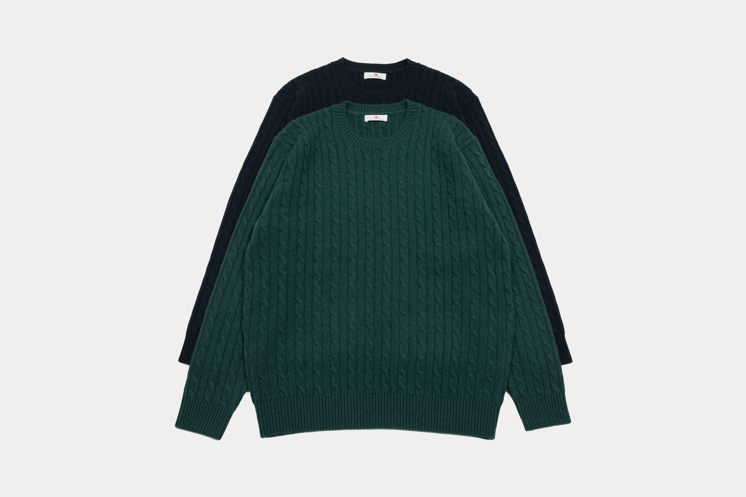 小金象 山羊绒100%复古休闲通勤男9针加密中厚圆领麻花长袖套头衫